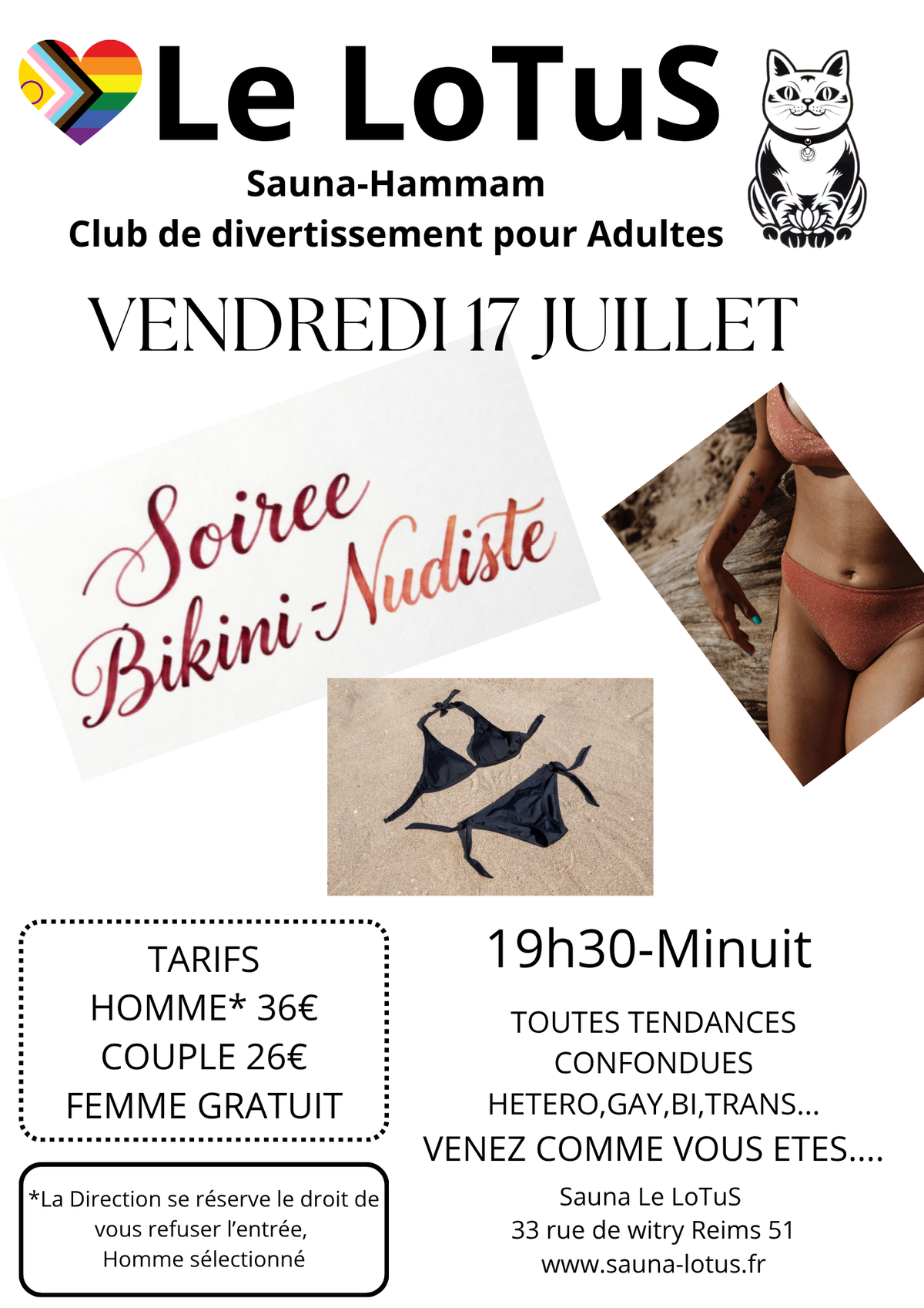 Soirée Bikini – Nudiste