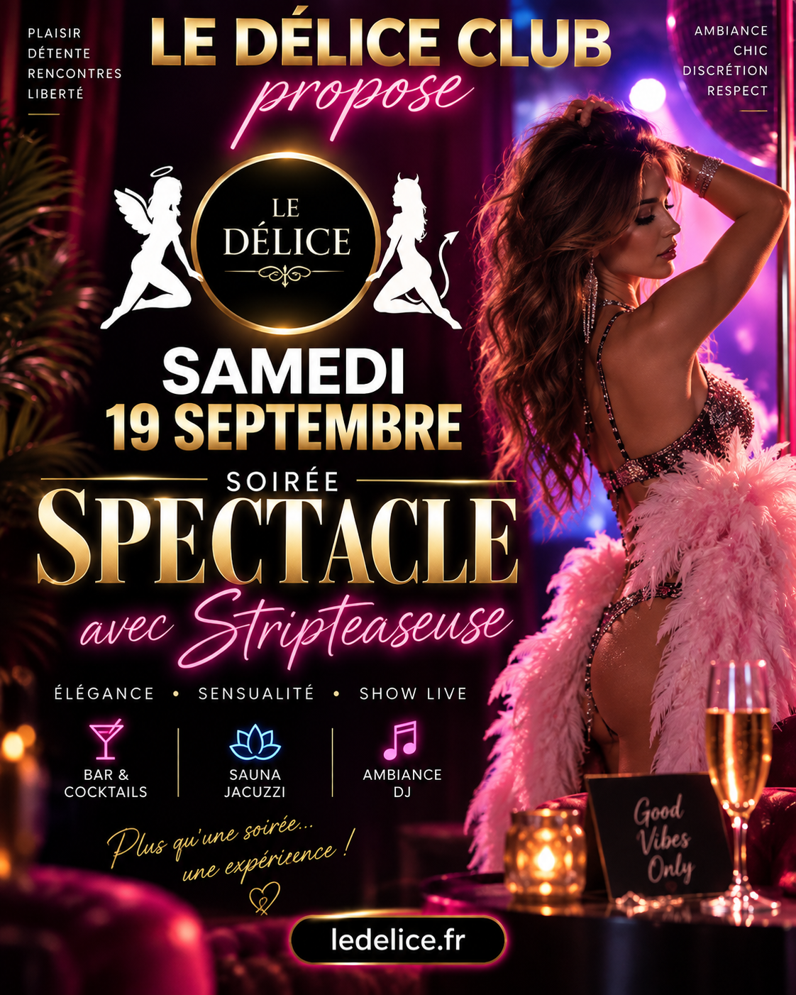 Spectacle avec Stripteaseuse
