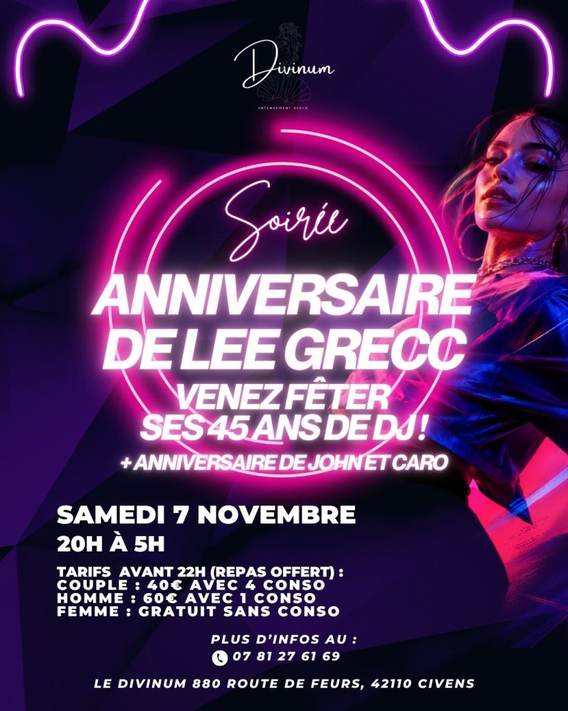Anniversaire de Lee Grecc
