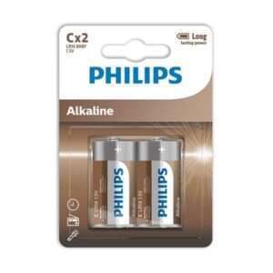 PHILIPS – PILES ALCALINES C LR14 BLISTER*2