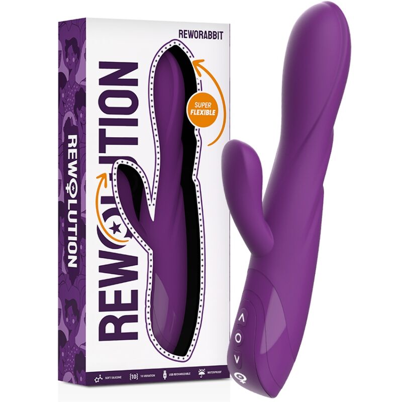 REWOLUTION – REWORABBIT VIBRATEUR FLEXIBLE AVEC LAPIN