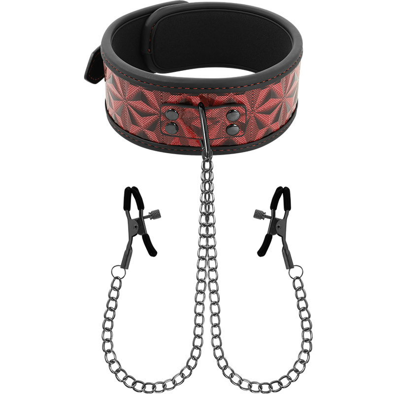 BEGME – COLLIER ÉDITION ROUGE AVEC PINCES  TÉLÉMON AVEC DOUBLURE EN NÉOPRÈNE