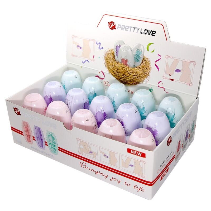 PRETTY LOVE – OEUF MASTURBATEUR DOUBLE FACE 15 UNITÉS