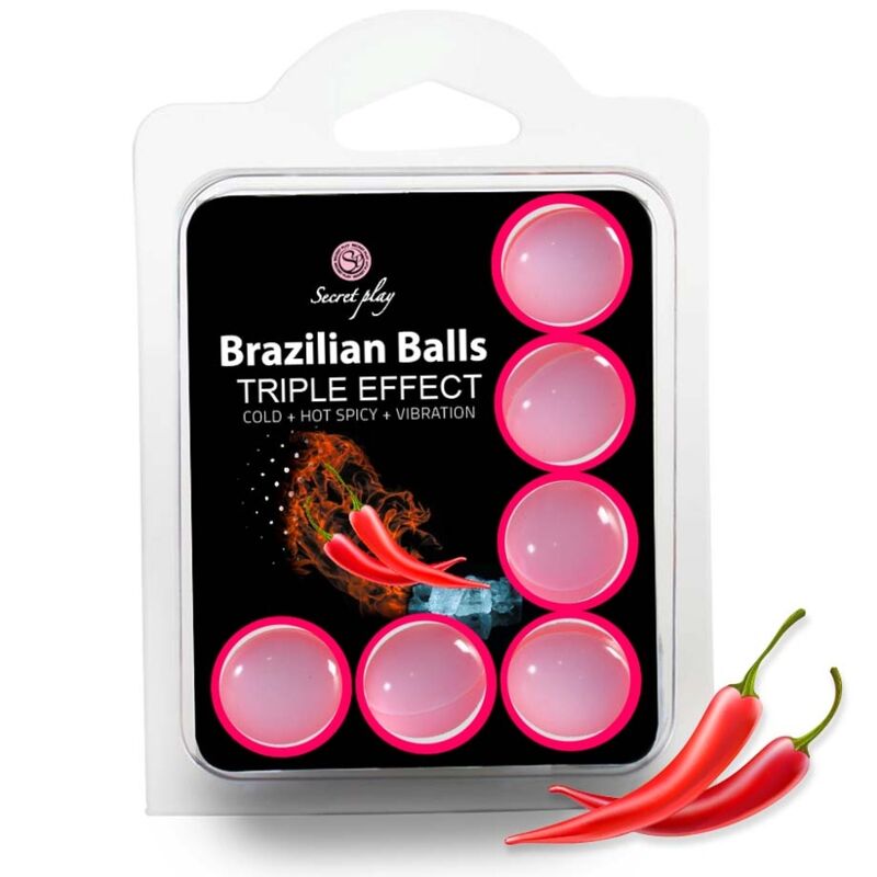 SECRETPLAY – SET 6 BALLES BRÉSILIENNES TRIPLE EFFET