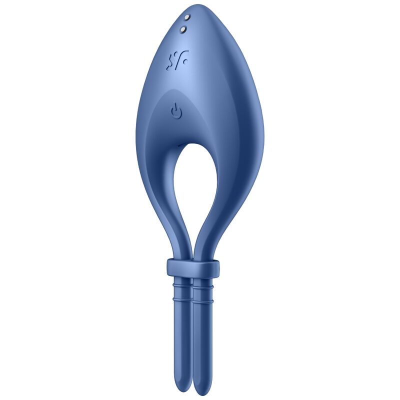 SATISFYER – APPLICATION BULLSEYE RING VIBRATOR BLEU
