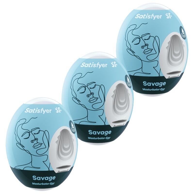 SATISFYER – 3 OEUFS MASTURBATEURS SAVAGE