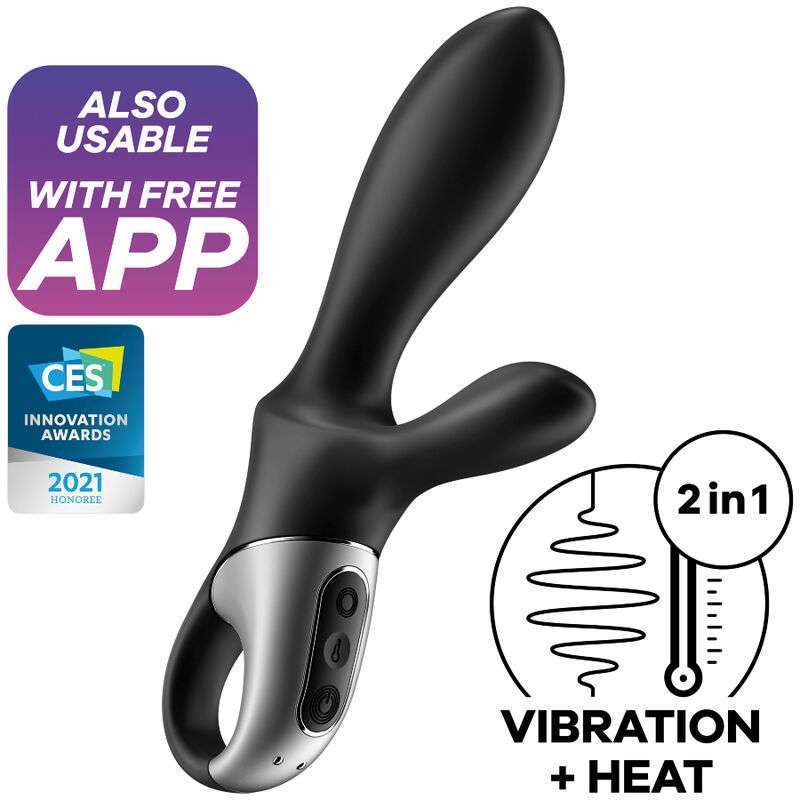 SATISFYER – APPLICATION HEAT CLIMAX+ VIBRATEUR ANAL NOIR