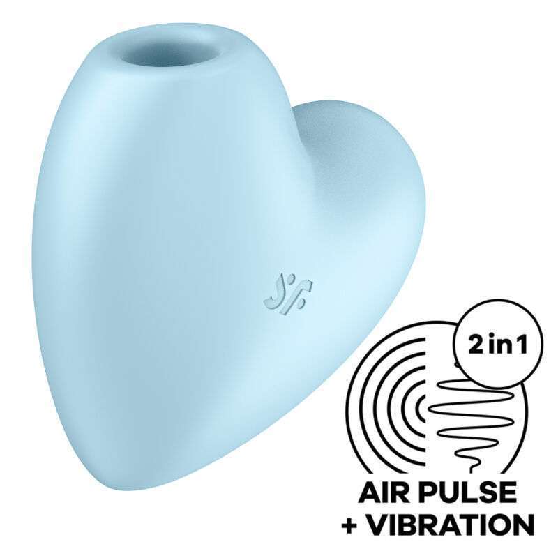SATISFYER – CUTIE HEART ESTIMULADOR Y VIBRADOR AZUL
