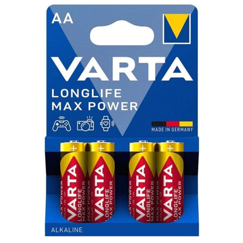 VARTA – MAX POWER PILE ALCALINE AA LR6 4 UNITÉ