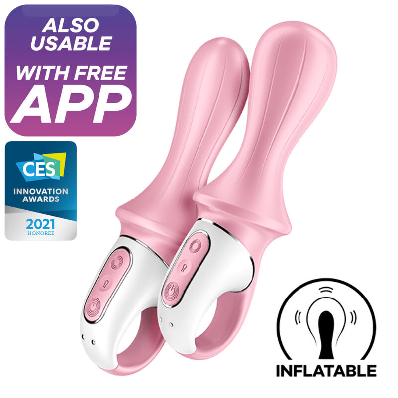 SATISFYER – AIR PUMP BOOTY 5+ VIBRATEUR ANAL GONFLABLE ROSE
