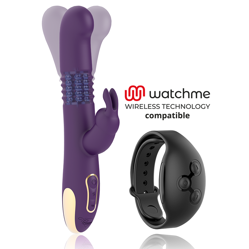 TREASURE – BASTIAN RABBIT UP  DOWN, ROTATEUR ET VIBRATEUR COMPATIBLE AVEC LA TECHNOLOGIE SANS FIL WATCHME