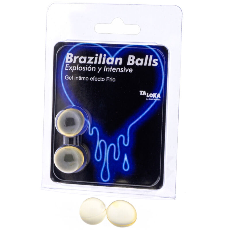 TALOKA – 2 BALLES BRÉSILIENNES GEL EXCITANT EFFET FROID  VIBRATION
