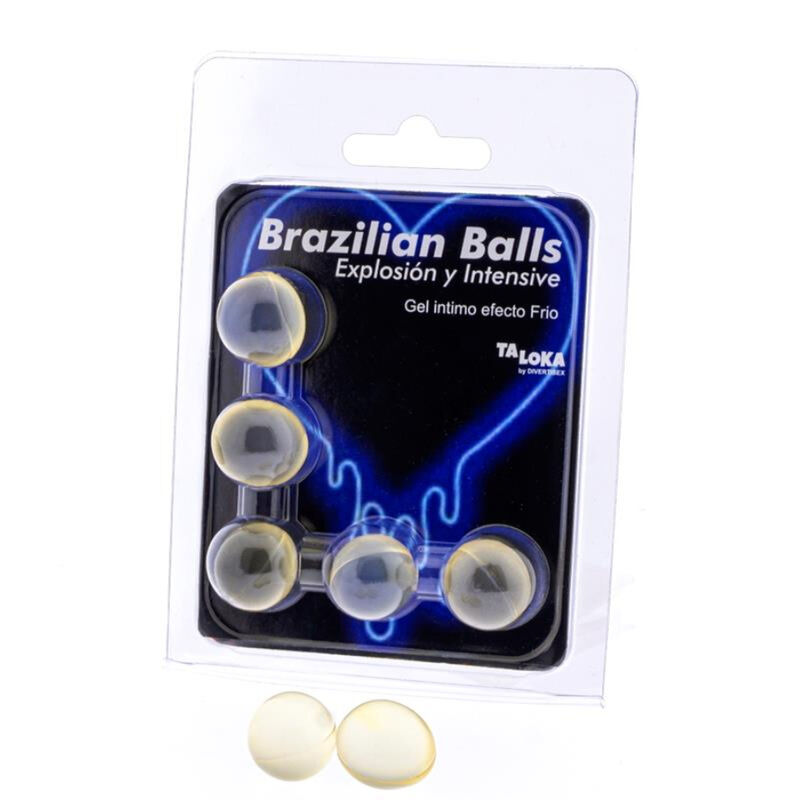 TALOKA – 5 BALLES BRÉSILIENNES GEL EXCITANT EFFET FROID  VIBRATION