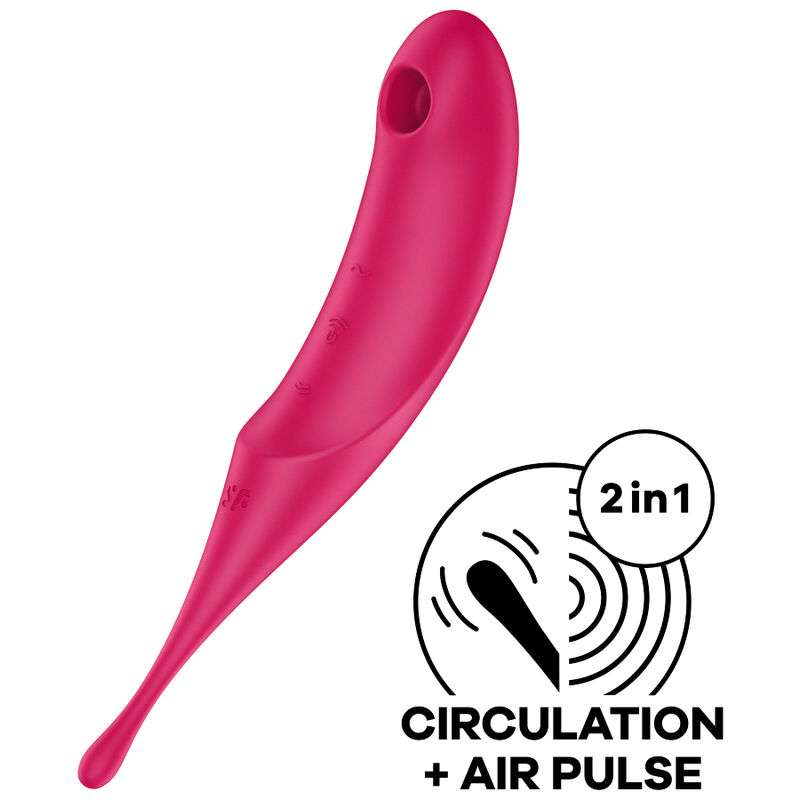 SATISFYER TWIRLING PRO ESTIMULADOR Y VIBRADOR – ROJO