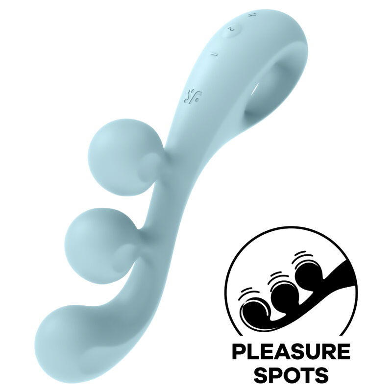 SATISFYER – VIBRATEUR MULTI TRI BALL 2 BLEU