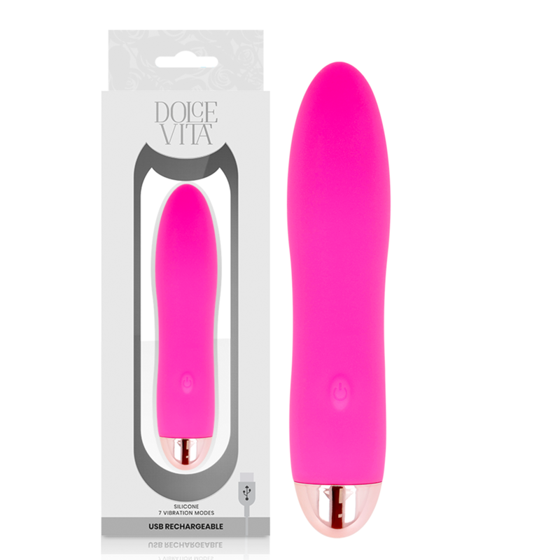 DOLCE VITA – VIBRATEUR RECHARGEABLE QUATRE ROSE 7 VITESSES