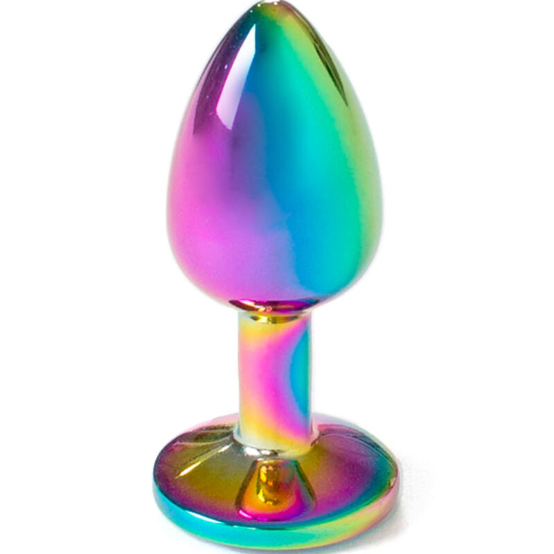 SECRETPLAY – PLUG ANAL EN MÉTAL ARC-EN-CIEL PETITE TAILLE 7 CM