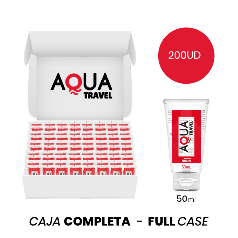 MOQ 200 – AQUA TRAVEL LUBRIFIANT À BASE DEAU SAVEUR LOLLIPOP – 50 ML