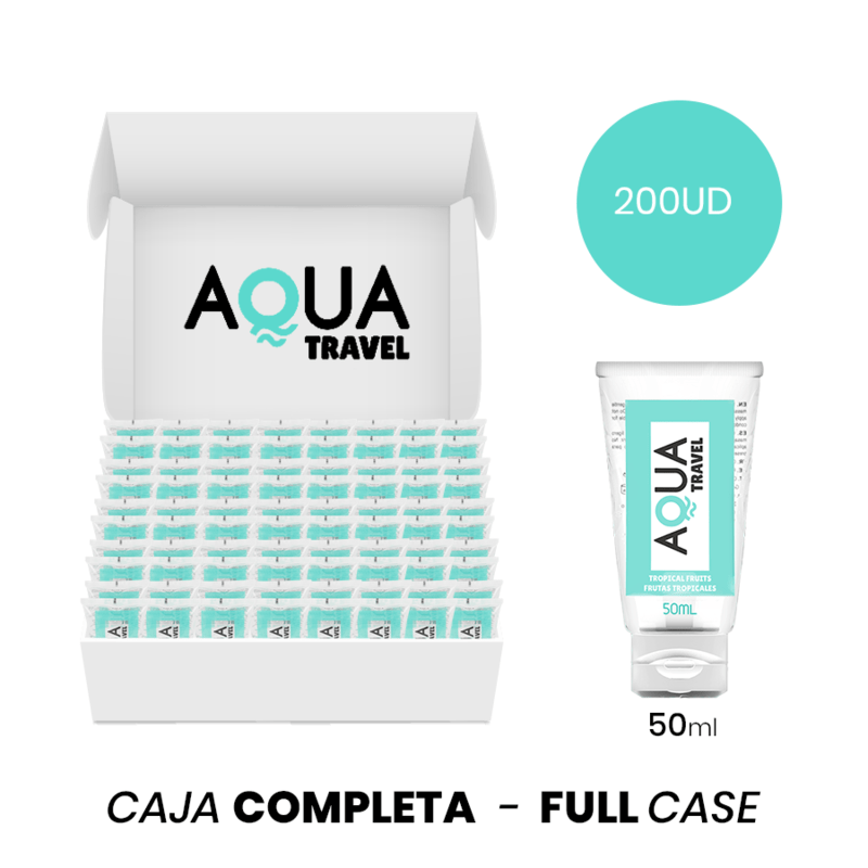 MOQ 200 – AQUA TRAVEL SAVEUR DE FRUITS TROPICAUX LUBRIFIANT A BASE DEAU – 50 ML