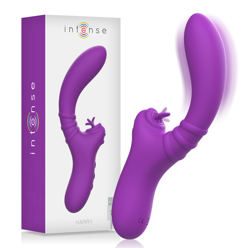 INTENSE – VIBRATEUR FLEXIBLE HARRY AVEC LANGUE VIOLET
