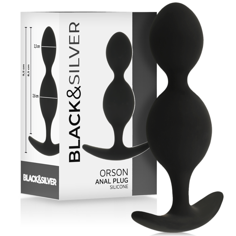 BLACKSILVER – PLUG ORSON SILICONE 2 ONDES ANAL 9 CM