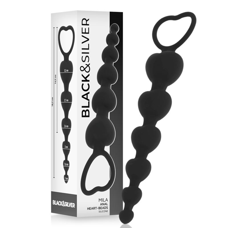 BLACKSILVER – CHAÎNE DE COEURS ANAL MILA 18 CM