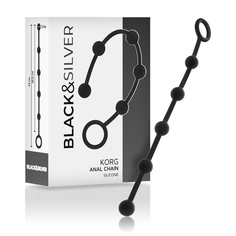 BLACKSILVER – CHAPELET ANAL KORG SILICONE INITIATION 21 CM