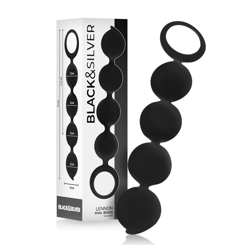 BLACKSILVER – CHAPELET ANAL LENNON 4 SPHÈRES SILICONE 15 CM