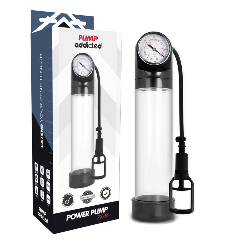 PUMP ADDICTED – BOMBA ERECCIÓN RX9 TRANSPARENTE