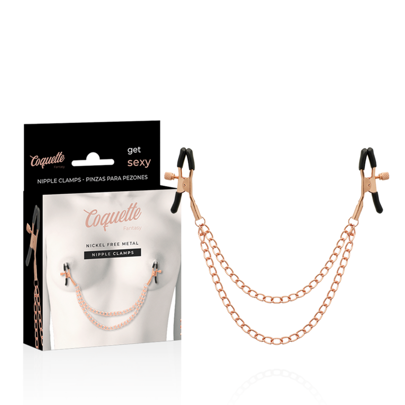 COQUETTE CHIC DESIRE – PINCES METELONS FANTAISIE EN MÉTAL AVEC CHAÎNE