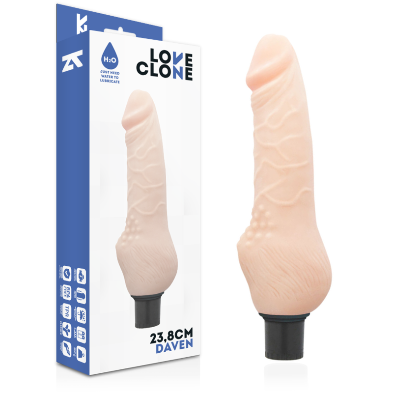 LOVECLONE – DAVEN AUTOLUBRIFICATION RÉALISTE 23.8 CM -O- 3.8 CM