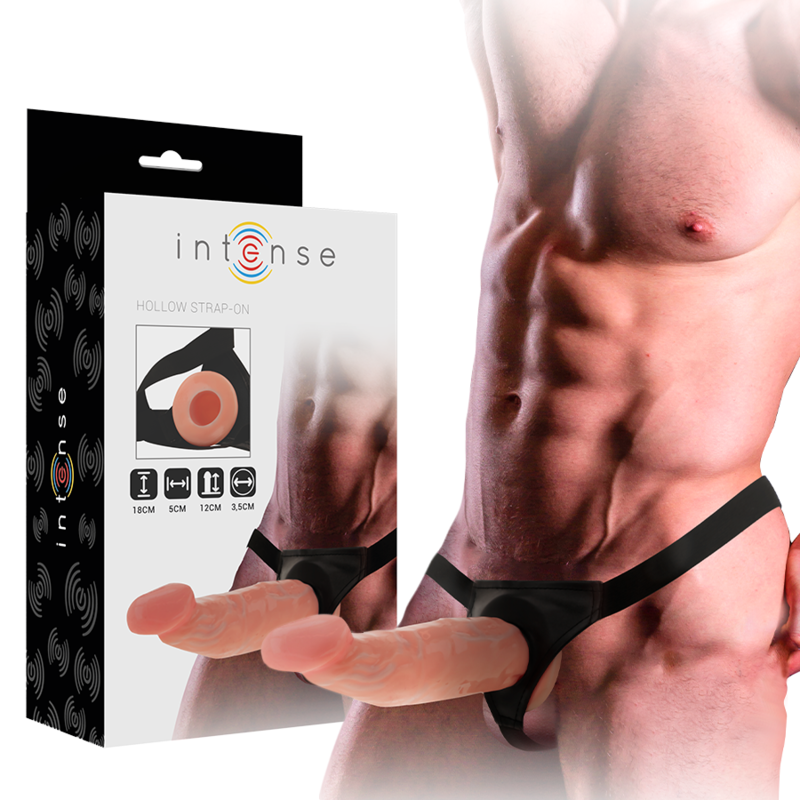 INTENSE – HARNAIS CREUX AVEC GODE 18 X 3,5 CM
