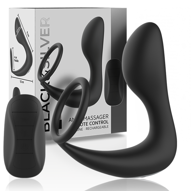 BLACKSILVER – MASSEUR ANAL TÉLÉCOMMANDE RECHARGEABLE SILICONE NOIR