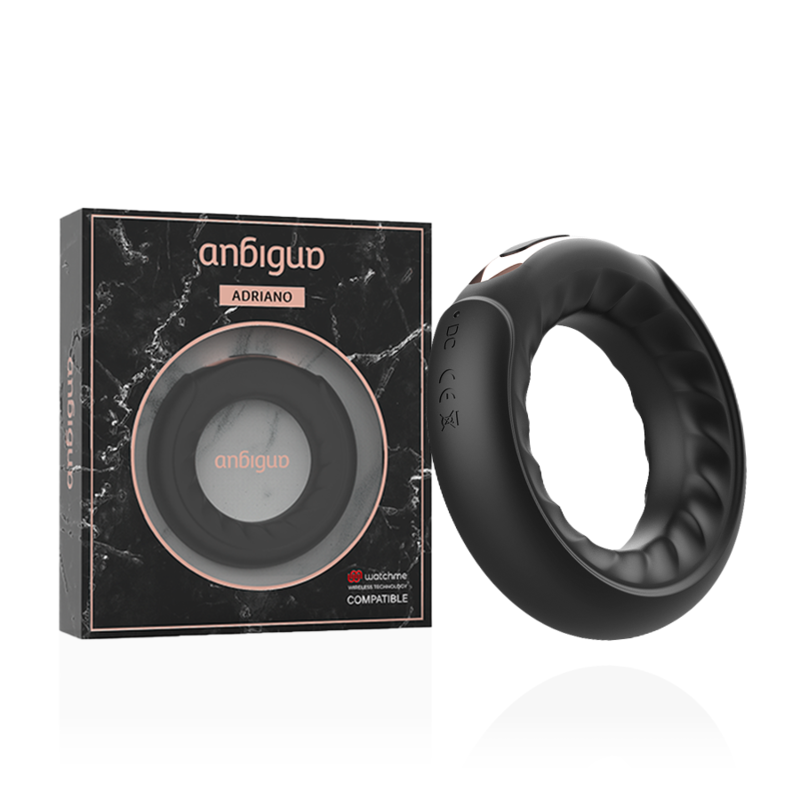 ANBIGUO – ANNEAU VIBRANT ADRIANO COMPATIBLE AVEC LA TECHNOLOGIE SANS FIL WATCHME