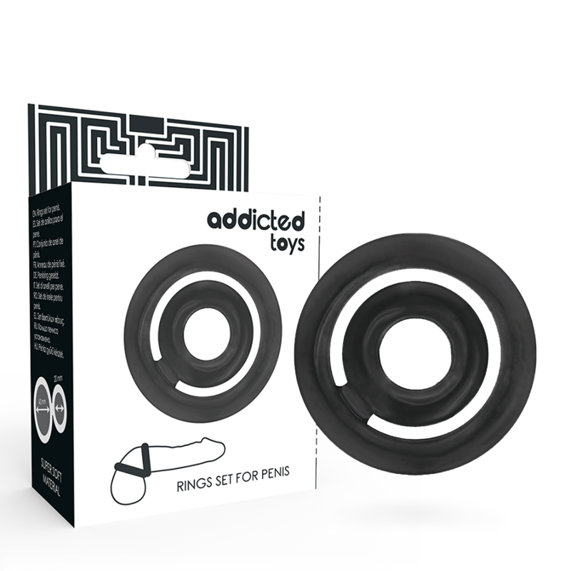 ADDICTED TOYS – POTENZ- C-RING PÉNIS NOIR