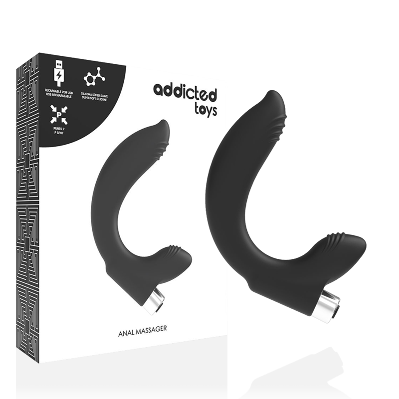 ADDICTED TOYS – VIBRATEUR PROSTATIQUE RECHARGEABLE MODÈLE 7 – NOIR
