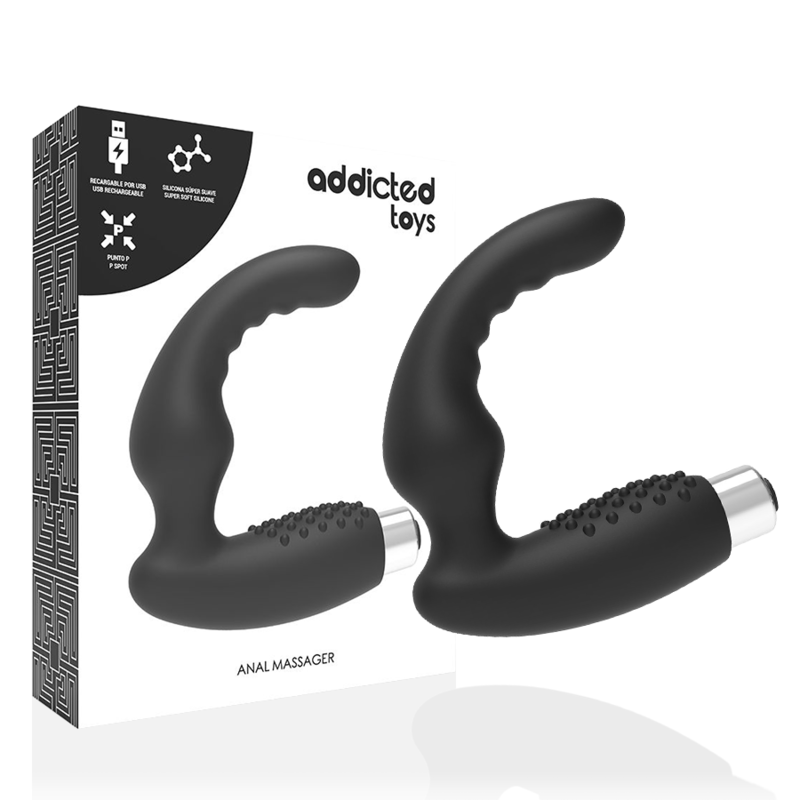 ADDICTED TOYS – VIBRATEUR PROSTATIQUE RECHARGEABLE MODÈLE 2 – NOIR