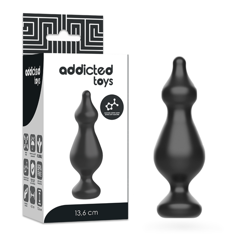 ADDICTED TOYS – PLUG SEXUEL ANAL 13.6 CM NOIR