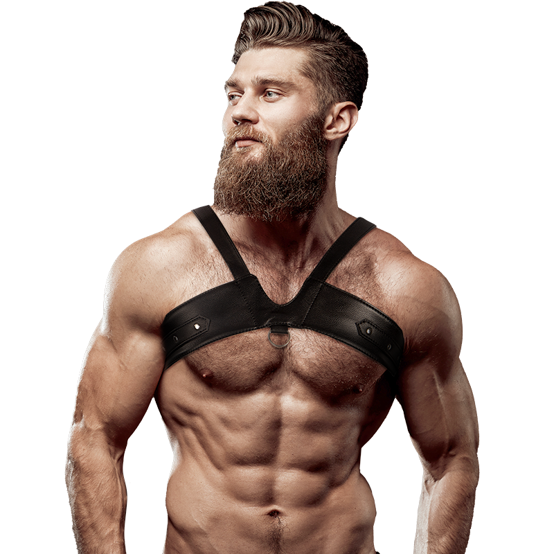 FETISH SUBMISSIVE ATTITUDE – HARNAIS DE POITRINE EN ÉCO-CUIR POUR HOMMES BRIGADE