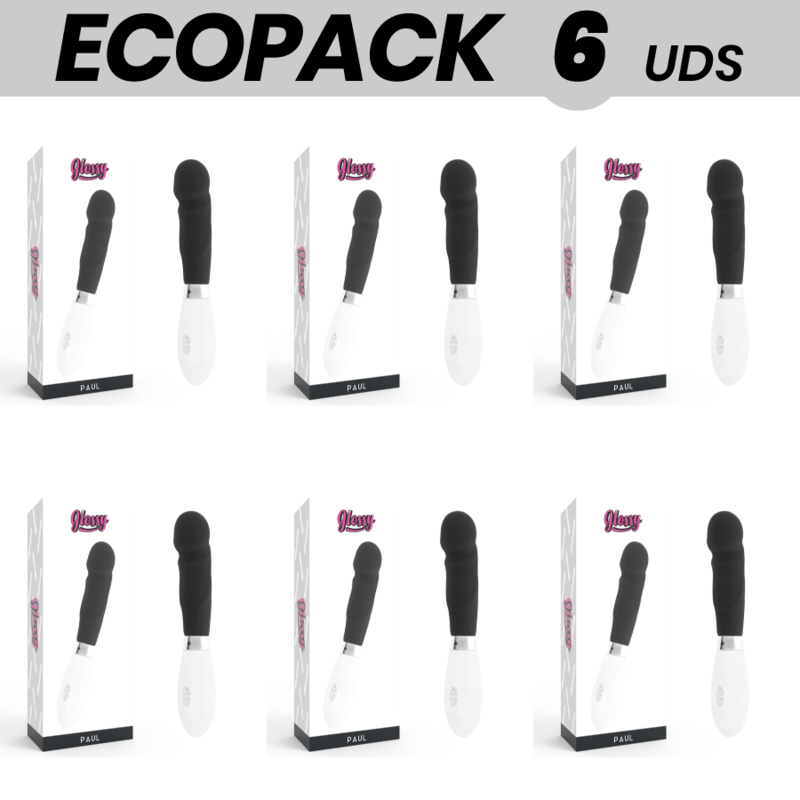 ECOPACK 6 UNITÉS – VIBRATEUR GLOSSY PAUL NOIR