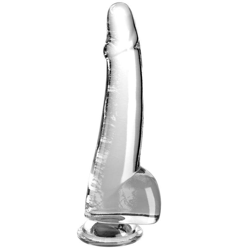 KING COCK – CLEAR GODE  TESTICULES 19 CM TRANSPARENT