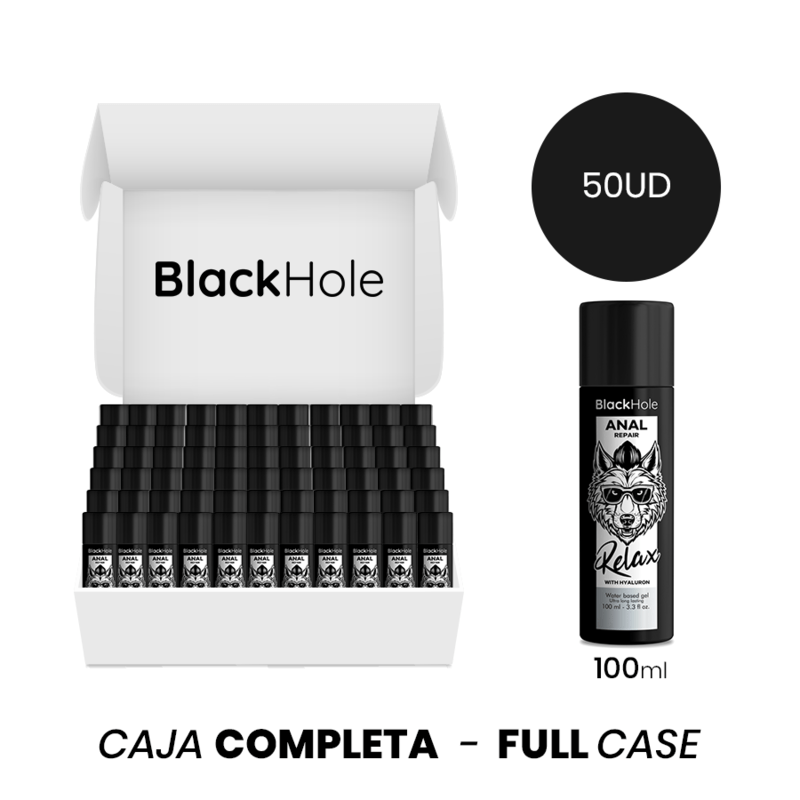 MOQ 50 – BLACK HOLE ANAL REPAIR RELAX À BASE DEAU AVEC HYALURON 100 ML