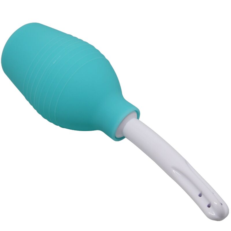 MR PLAY – DOUCHE EN CAOUTCHOUC BLEU POIRE ANAL
