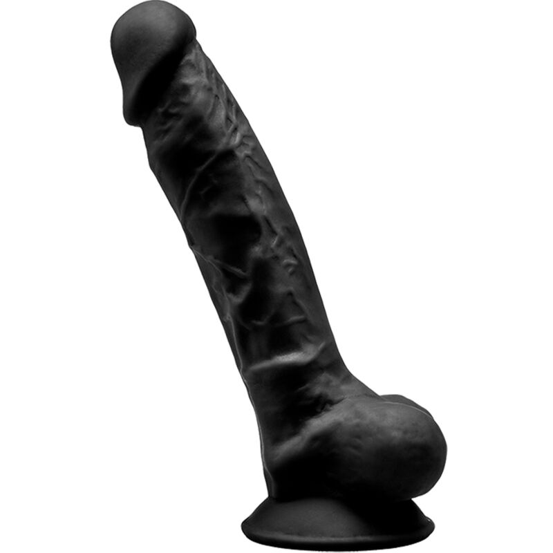 SILEXD – MODÈLE 1 PÉNIS RÉALISTE PREMIUM SILEXPAN SILICONE NOIR 17.5 CM