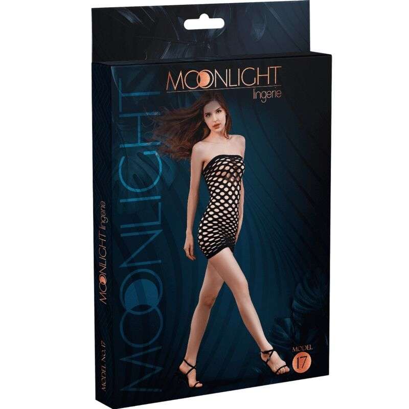 MOONLIGHT – ROBE EN MAILLE MODÈLE 17 NOIR TAILLE UNIQUE