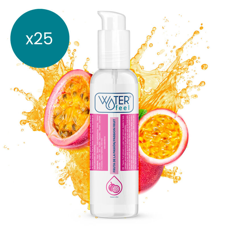 WATERFEEL – LUBRIFIANT À BASE DEAU AUX FRUITS DE LA PASSION 175 ML PACK 25 UNITÉS