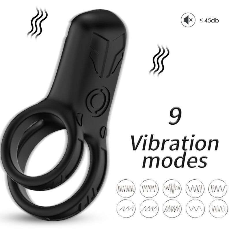 ARMONY – VIBRATEUR DOUBLE ANNEAU NOIR