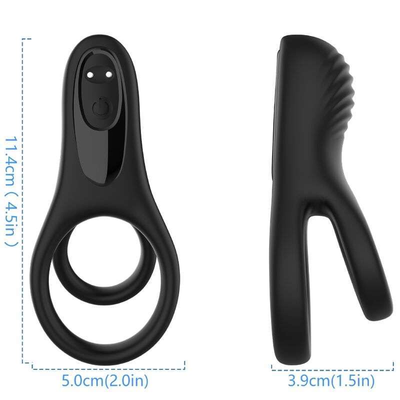 ARMONY – VIBRATEUR DOUBLE ANNEAU NOIR