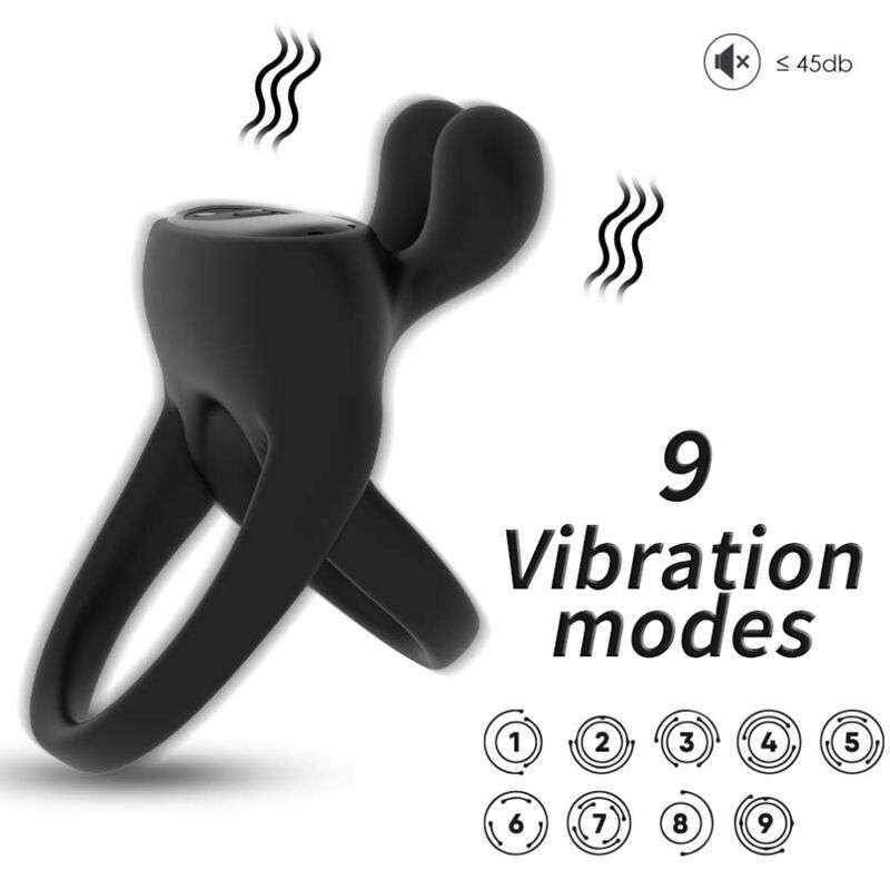 ARMONY – ANNEAU VIBRATEUR LAPIN NOIR