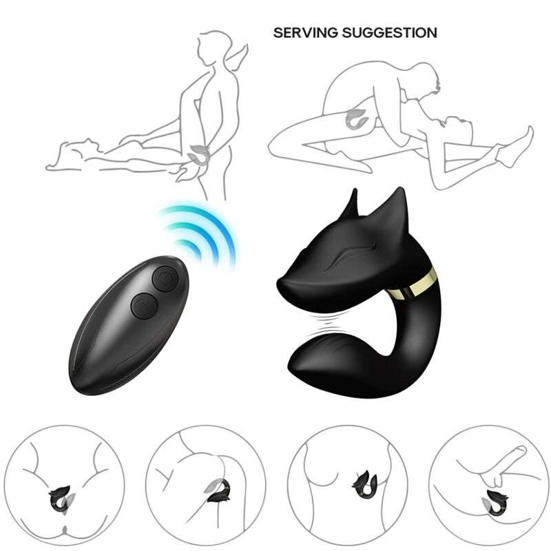 ARMONY – VIBRATEUR FOX POUR COUPLES TÉLÉCOMMANDE NOIR